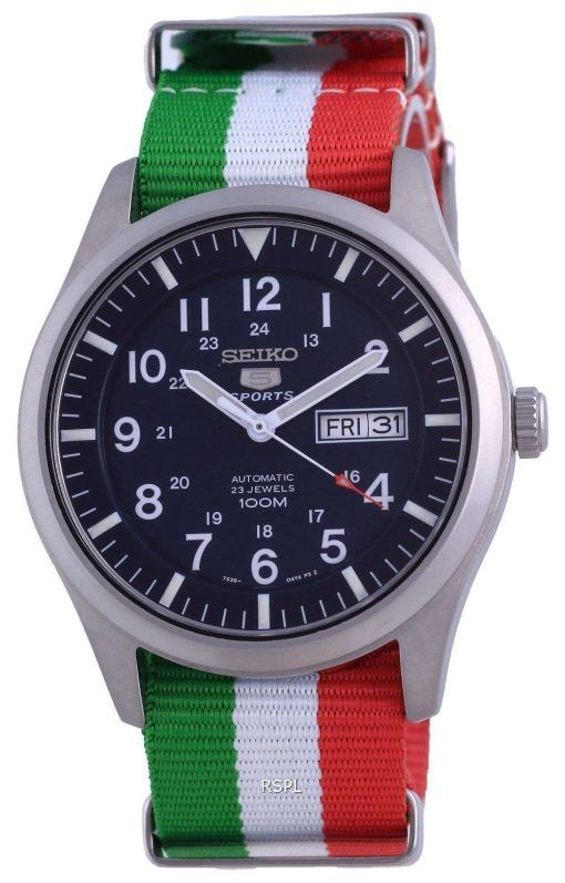 Seiko 5 Sports Automatic Polyester SNZG11K1-var-NATO23 100M Mens Watch