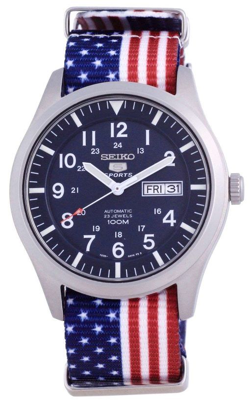 Seiko 5 Sports Automatic Polyester SNZG11K1-var-NATO27 100M Mens Watch