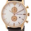 Emporio Armani Gianni Chronograph Leather Strap Quartz AR0398 Mens Watch