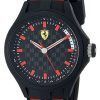 Ferrari Scuderia Pilota Evo Black Dial Leather Strap Quartz 0830712 Mens Watch