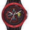 Ferrari Scuderia Pista Black Dial Silicon Band Quartz 0830721 Mens Watch