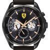 Ferrari Scuderia Speedracer Open Heart Leather Strap Quartz 0830752 Mens Watch