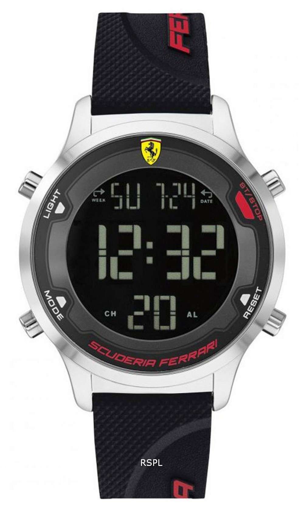 Ferrari Scuderia Digitrack Digital Silicon Band 0830756 Mens Watch