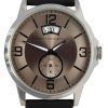 FCUK Brown Dial Leather Strap Quartz FC1209B Mens Watch