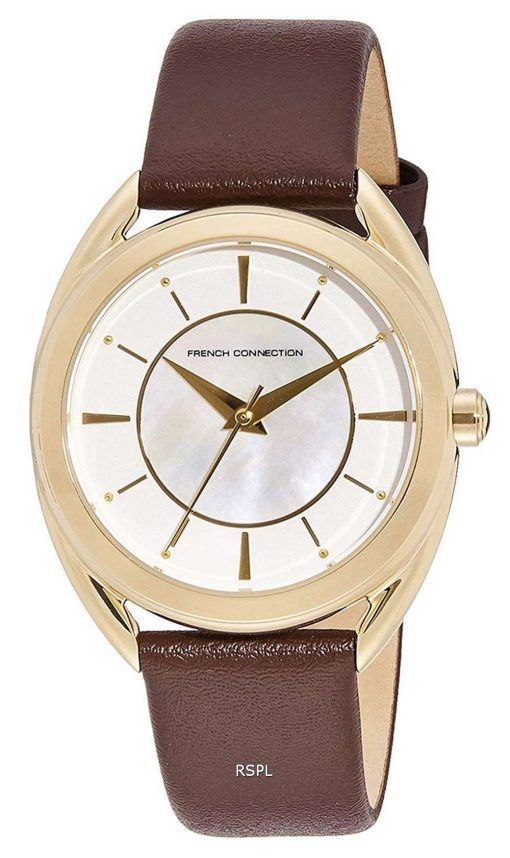 FCUK White Dial Leather Strap Quartz FCS1000T Womens Watch