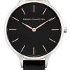 FCUK Black Dial Leather Strap Quartz FCS1008B Womens Watch