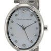 French Connection Crystal Accents Stainless Steel Quartz FCS1012SM Womens Watch