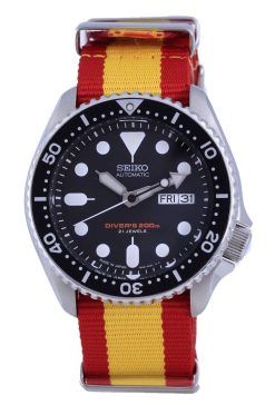 Seiko Automatic Divers Japan Made Polyester SKX007J1-var-NATO29 200M Mens Watch