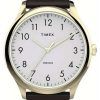 Timex Modern Easy Reader White Dial Leather Strap Quartz TW2T71600 Mens Watch