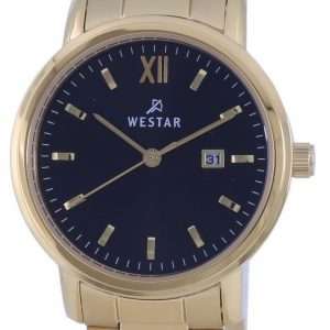 Westar Black Dial Gold Tone Stainless Steel Quartz 40245 GPN 103 Womens Watch