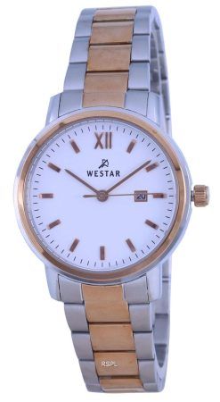 Westar White Dial Two Tone Stainless Steel Quartz 40245 SPN 601 Womens Watch