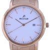 Westar White Dial Rose Gold Tone Stainless Steel Quartz 50243 PPN 601 Mens Watch