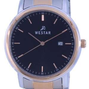 Westar Black Dial Two Tone Stainless Steel Quartz 50243 SPN 603 Mens Watch