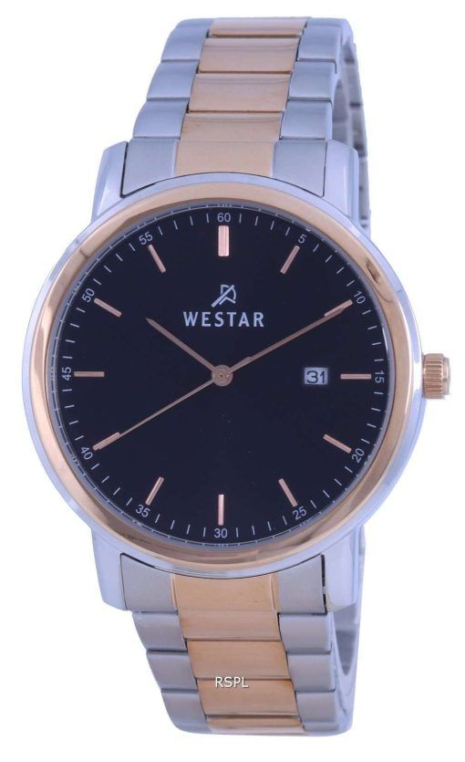 Westar Black Dial Two Tone Stainless Steel Quartz 50243 SPN 603 Mens Watch