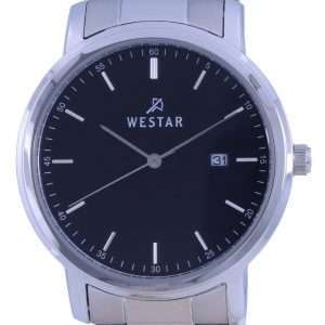 Westar Black Dial Stainless Steel Quartz 50243 STN 103 Womens Watch