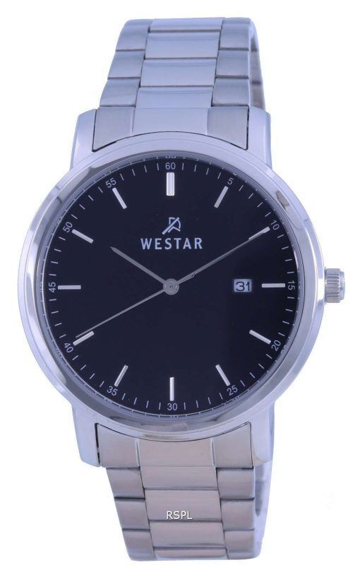 Westar Black Dial Stainless Steel Quartz 50243 STN 103 Womens Watch