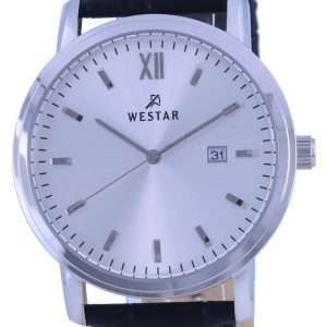 Westar White Dial Leather Strap Quartz 50244 STN 107 Mens Watch