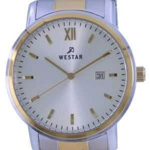 Westar Silver Dial Two Tone Stainless Steel Quartz 50245 CBN 102 Mens Watch