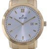 Westar Silver Dial Gold Tone Stainless Steel Quartz 50245 GPN 102 Mens Watch