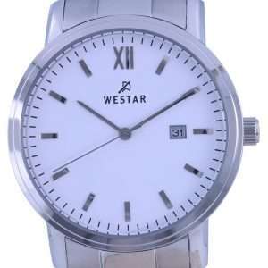 Westar White Dial Stainless Steel Quartz 50245 STN 101 Mens Watch