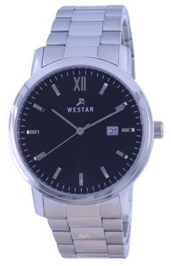 Westar Black Dial Stainless Steel Quartz 50245 STN 103 Mens Watch