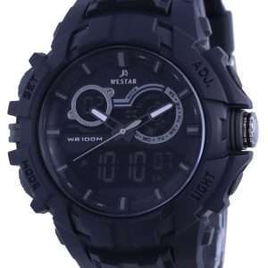 Westar Black Dial Silicon Strap Quartz 85003 PTN 002 100M Mens Watch
