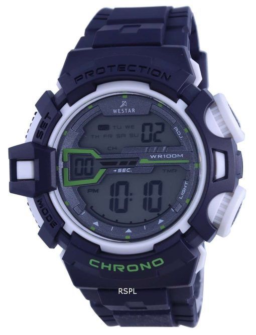 Westar Digital Silicon Strap Quartz 85004 PTN 001 100M Mens Watch