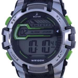Westar Digital Silicon Strap Quartz 85005 PTN 001 100M Mens Watch