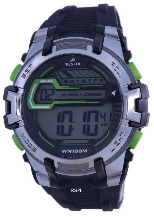 Westar Digital Silicon Strap Quartz 85005 PTN 001 100M Mens Watch