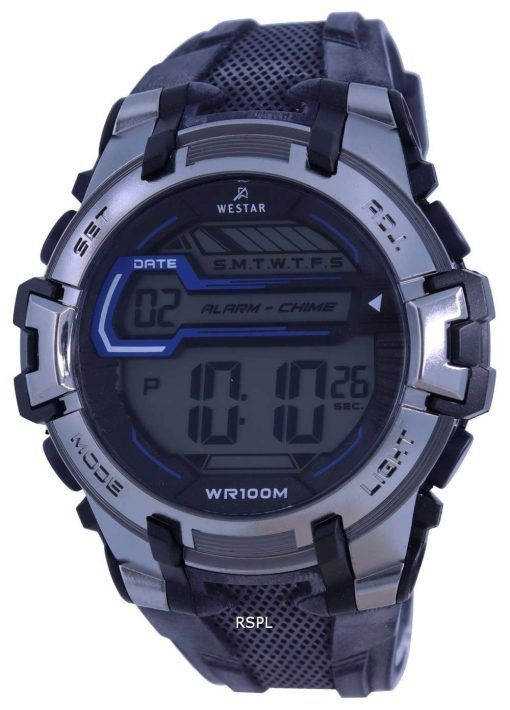 Westar Digital Silicon Strap Quartz 85005 PTN 003 100M Mens Watch