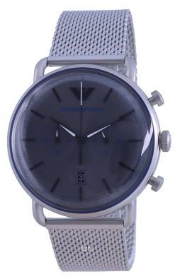 Emporio Armani Aviator Grey Dial Stainless Steel Quartz AR11383 Mens Watch