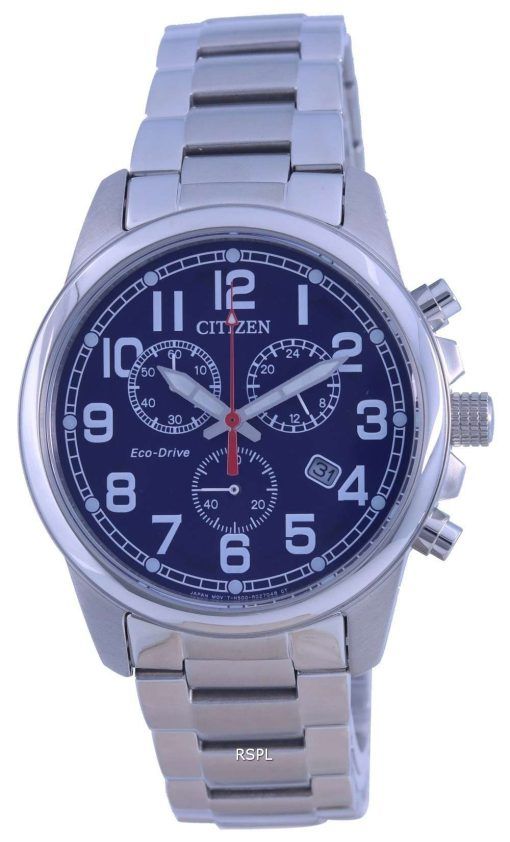 Citizen Chandler Chronograph Blue Dial Eco-Drive AT0200-56L 100M Mens Watch