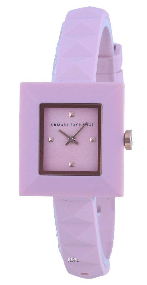 Armani Exchange Karla Pink Dial Silicon Strap Quartz AX4402 Womens Watch