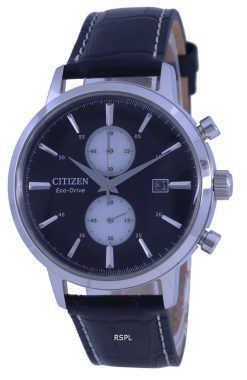 Citizen Classic Twin Eye Chronograph Leather Strap Eco-Drive CA7061-18E Mens Watch