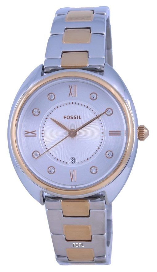 Fossil Gabby White Dial Two Tone Stainless Steel Quartz ES5072 Womens Watch