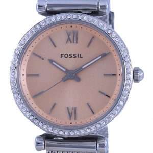 Fossil Carlie Mini Crystals Accents Pink Dial Quartz ES5088 Womens Watch