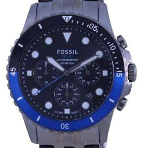Fossil FB-01 Chronograph Smoke Stainless Steel Quartz FS5835 100M Mens Watch