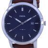 Fossil The Minimalist Blue Dial Leather Strap Solar FS5839 Mens Watch