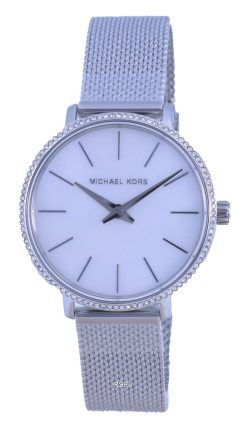 Michael Kors Pyper White Dial Stainless Steel Quartz MK4618 Womens Watch