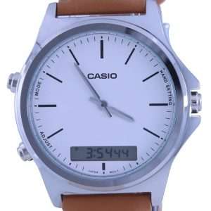 Casio Analog Digital Leather Strap MTP-VC01L-7E MTPVC01L-7 Mens Watch