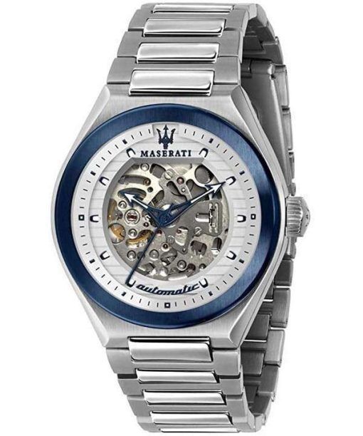 Maserati Triconic Skeleton Dial Automatic R8823139002 100M Mens Watch