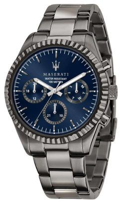 Maserati Competizione Blue Dial Stainless Steel Quartz R8853100019 100M Mens Watch