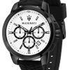 Maserati Successo Chronograph White Dial Silicon Strap Quartz R8871621010 Mens Watch