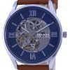 Skagen Holst Blue Skelton Dial Leather Strap Automatic SKW6736 Mens Watch