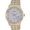 Citizen Gold Tone Dial Gold Tone Stainless Steel Bracelet Quartz BI1052-85P Men's Watch