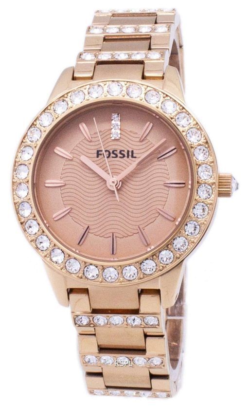 Fossil Jesse Crystal Rose Gold Tone ES3020 Womens Watch