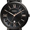 Fossil Jacqueline Quartz Black Dial Black Ion Plated ES3614 Womens Watch