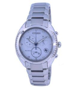 Citizen Chronograph Diamond Accents Stainless Steel Eco-Drive FB1381-54A Women's Watch