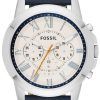 Fossil Grant Chronograph Blue Leather FS4925 Mens Watch