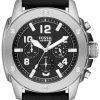 Fossil Modern Machine Chronograph Black Leather FS4928 Mens Watch